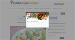 Desktop Screenshot of filipinostylerecipe.com